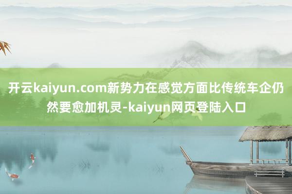 开云kaiyun.com新势力在感觉方面比传统车企仍然要愈加机灵-kaiyun网页登陆入口